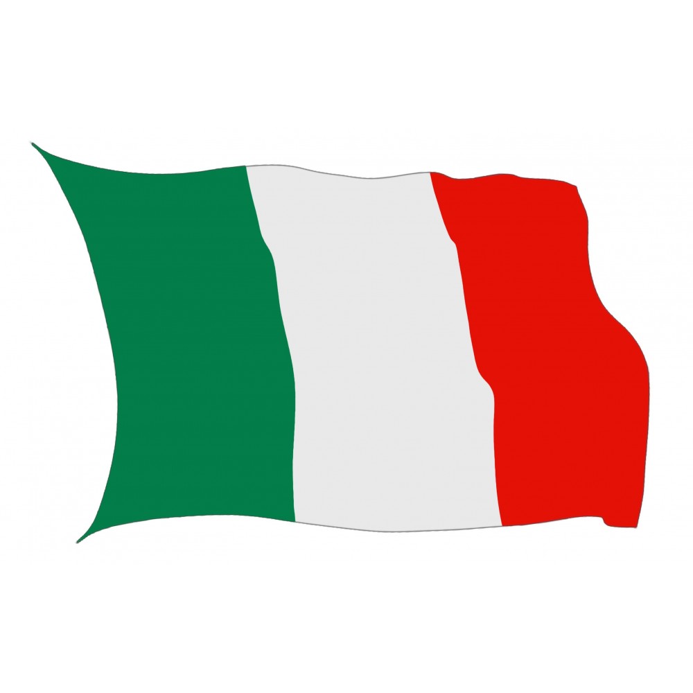 Adesivo bandiera Italiana cm.21x14 Conf italian flag 2 PZ bandiere Italiane 