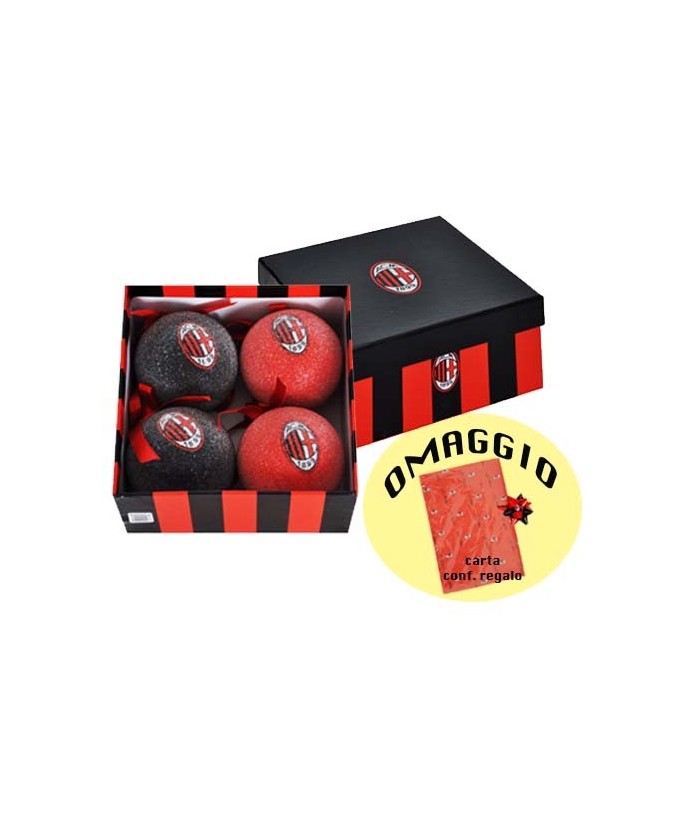 Set 4 Palline Natale Milan