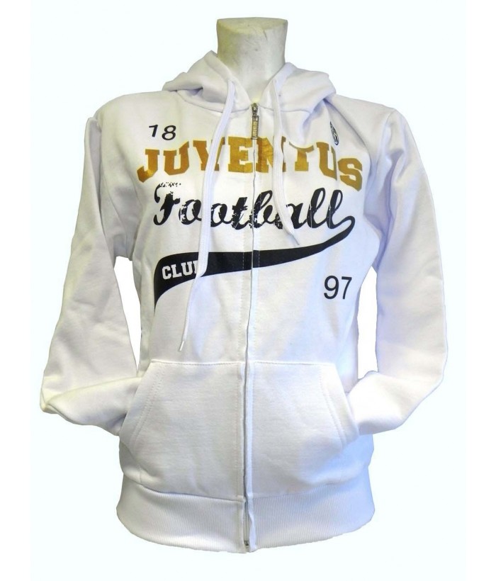 Felpa Uomo Juventus Fc calcio ufficiale bianca cappuccio JUVE 100/% Cotone FL1...