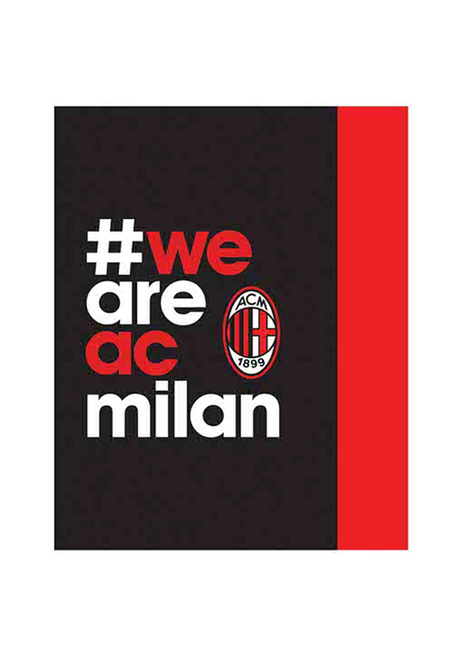 AC Milan - Coperta Morbida Logo Stampato, Plaid In Coral, 150x210, Prodotto  Ufficiale, Nero e Rosso : : Sport e tempo libero