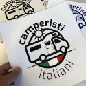 Adesivo Trasparente Camperisti Italiani