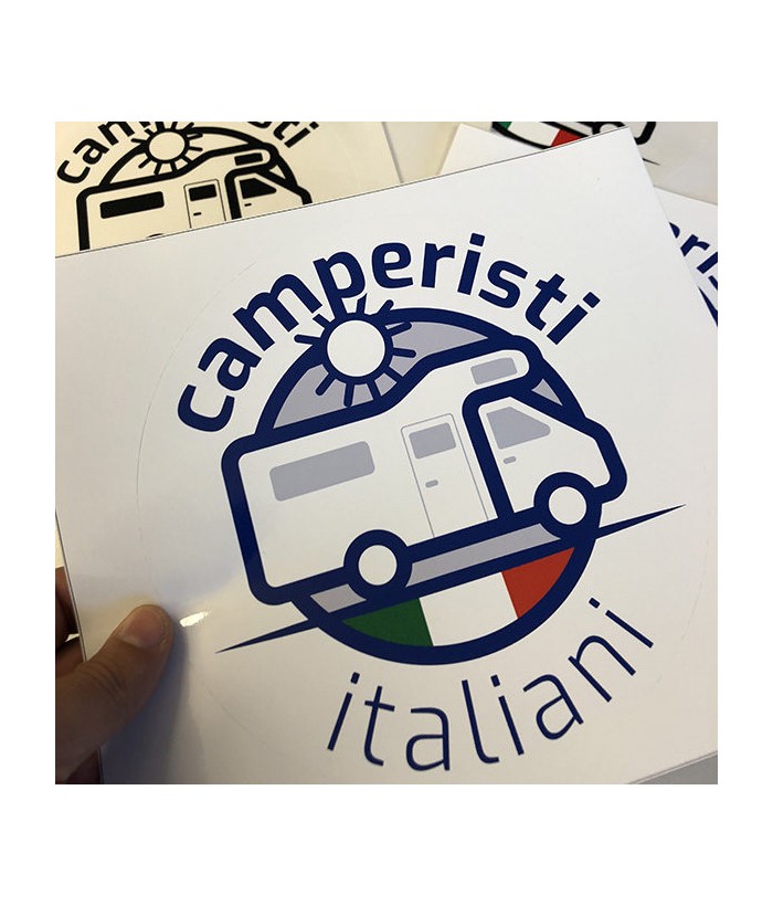 Adesivo Bianco Camperisti Italiani