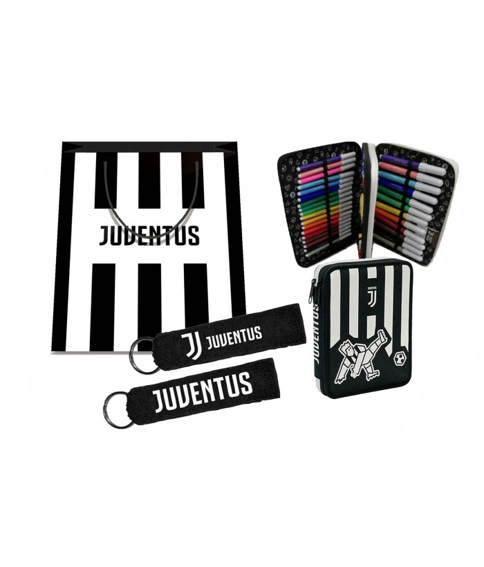 Set Regalo Portapenne + Portachiavi Juventus