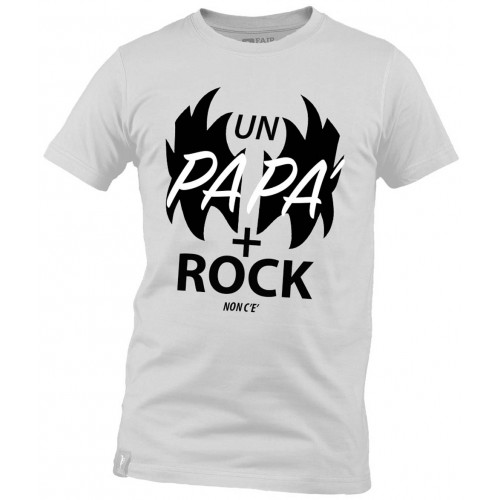 T-Shirt Bianca Papà Rock