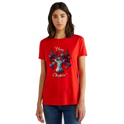 T-Shirt Donna Christmas Renna