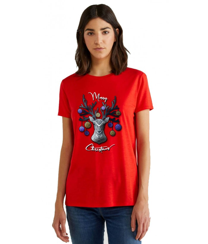 T-Shirt Donna Christmas Renna